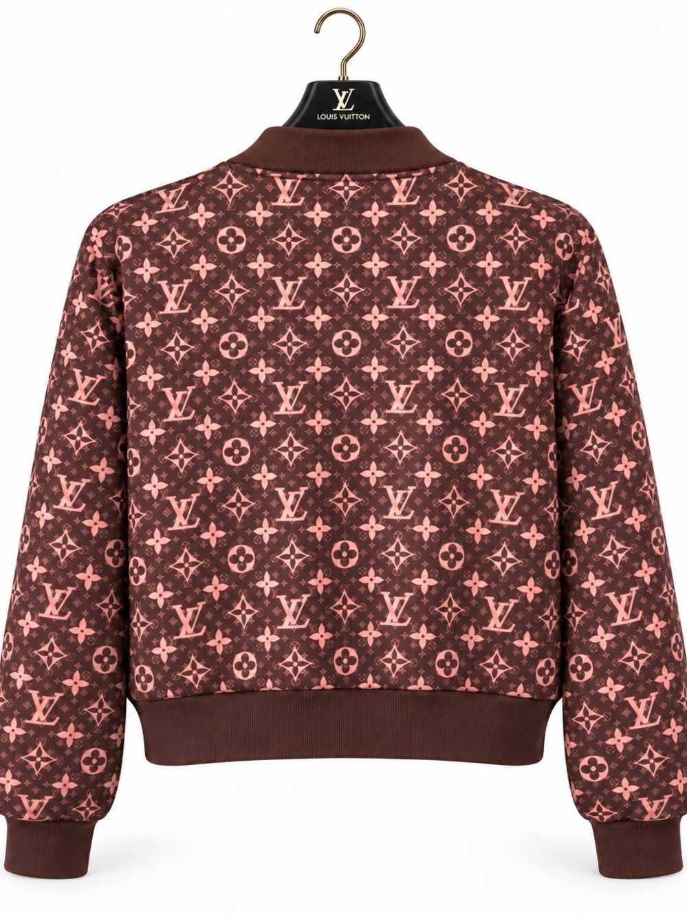 NWT! Louis Vuitton Brown Monogram Bomber Jacket M - Picture 5 of 9